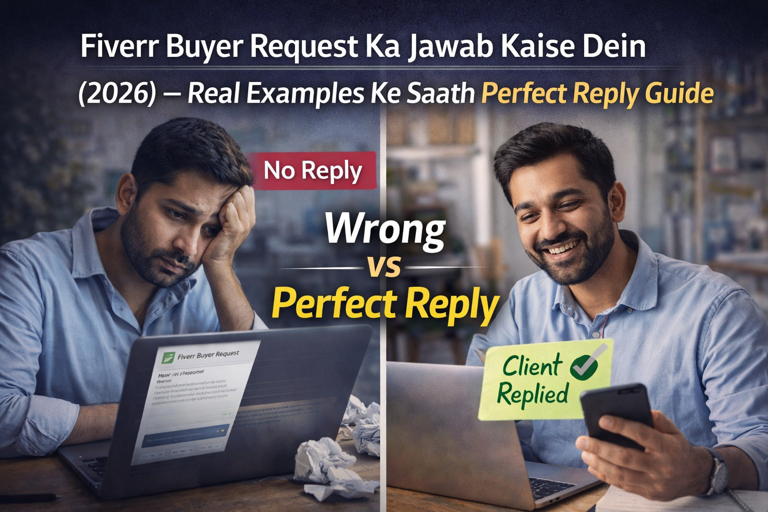 Fiverr Buyer Request Ka Jawab Kaise Dein (2026) – Real Examples Ke Saath Perfect Reply Guide