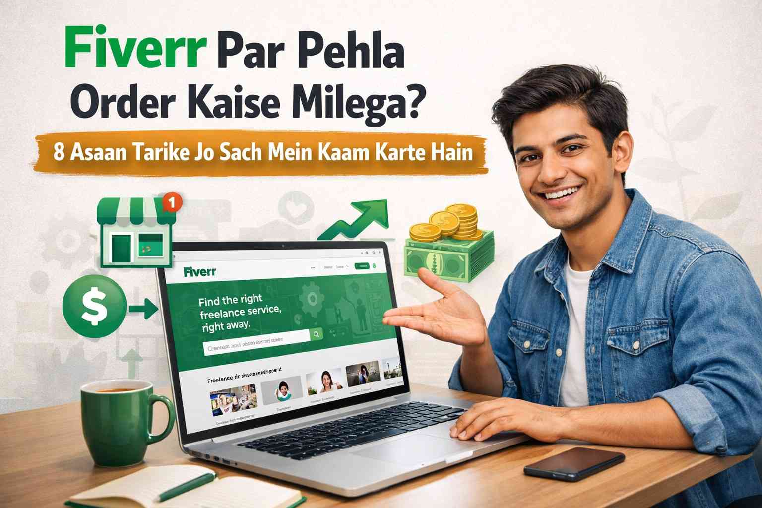 Fiverr Par Pehla Order Kaise Milega? 8 Best Asaan Tarike Jo Sach Mein Kaam Karte Hain