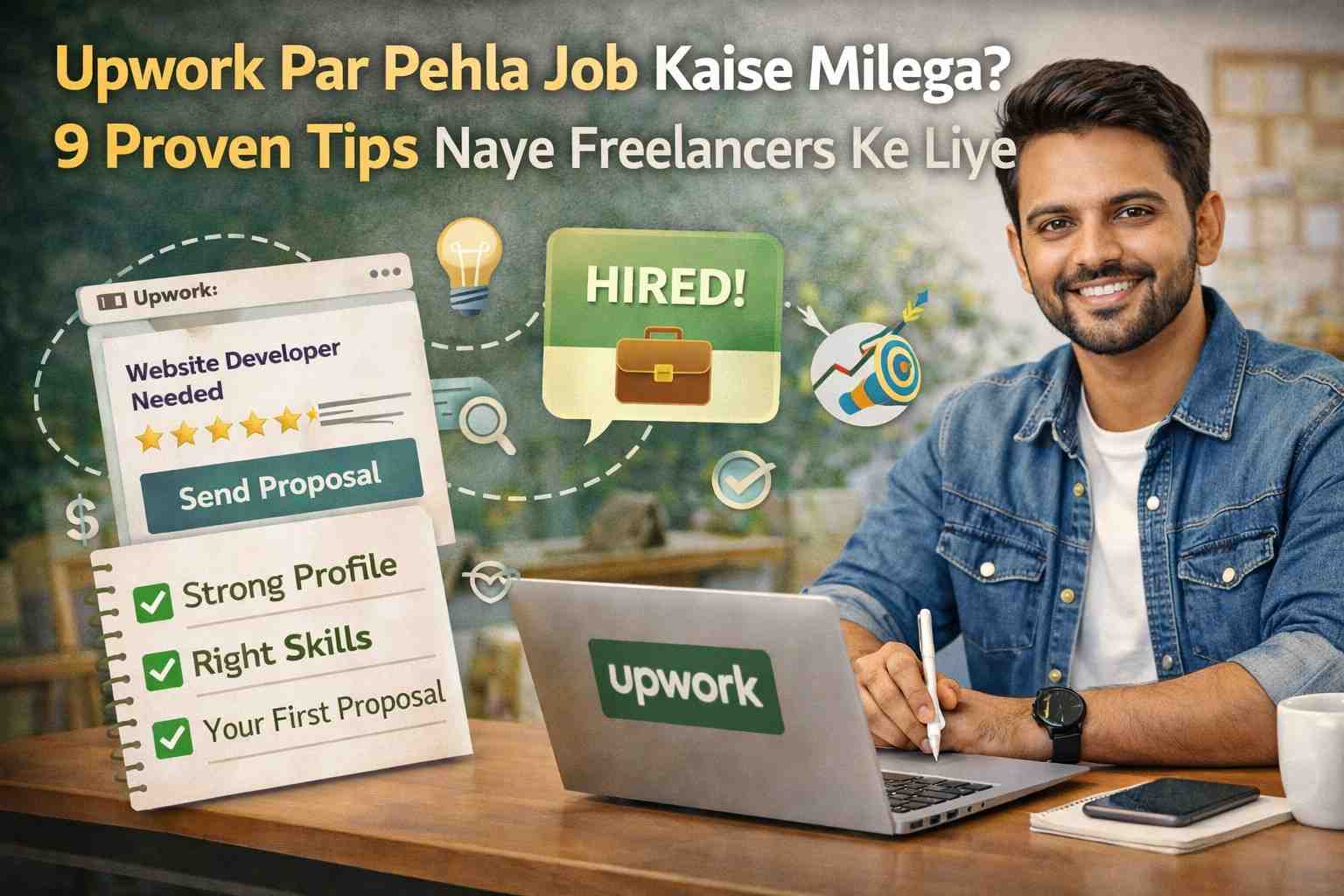 Upwork Par Pehla Job Kaise Milega? 9 Proven Tips Naye Freelancers Ke Liye