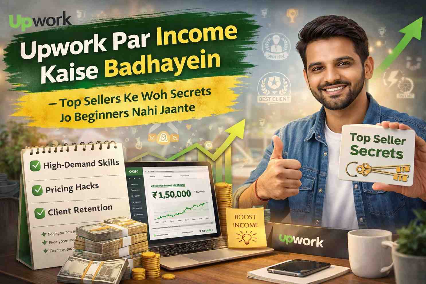 Upwork Par Income Kaise Badhayein — Top Sellers Ke Woh Secrets Jo Beginners Nahi Jaante