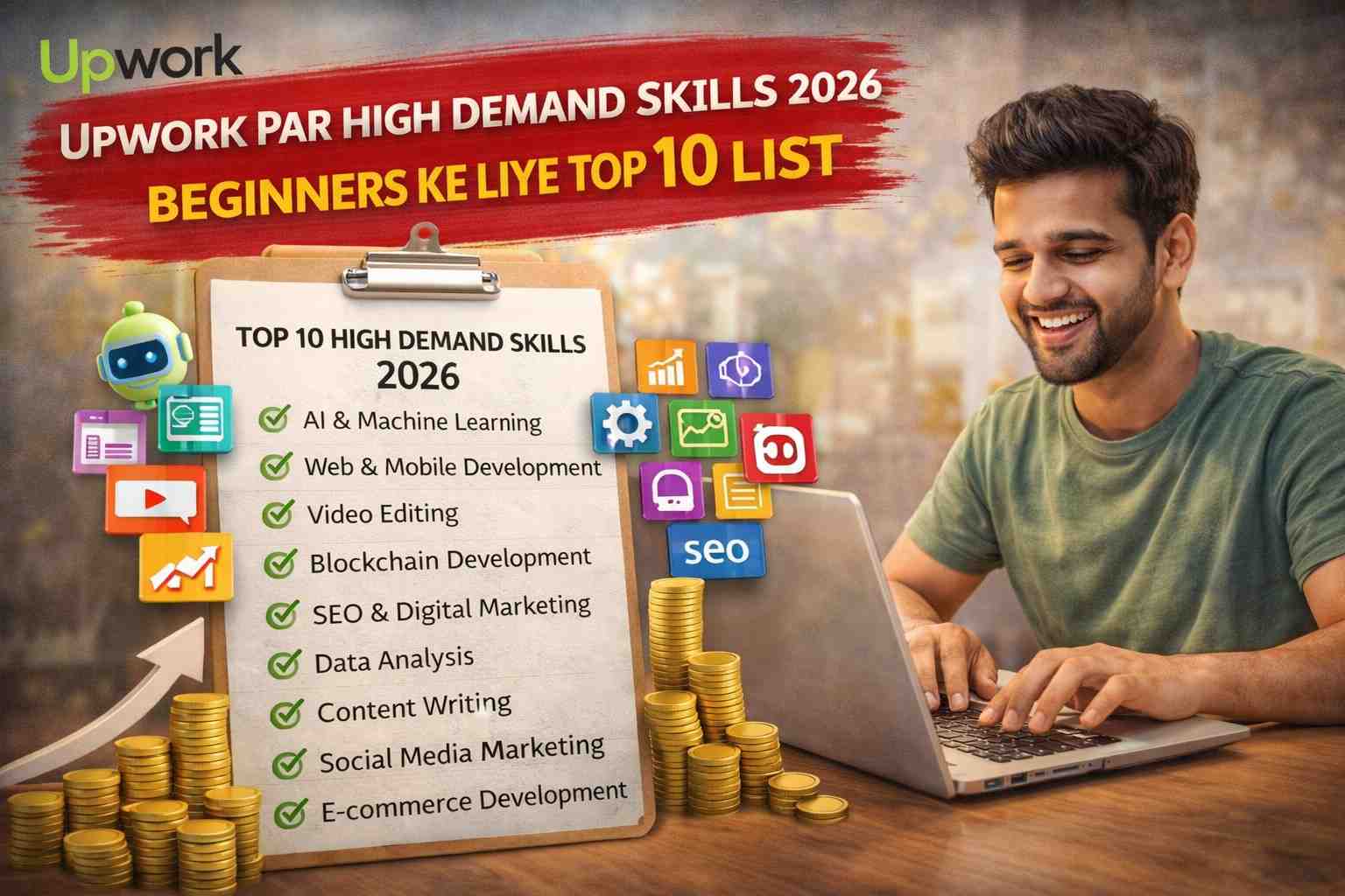 Upwork Par High Demand Skills 2026 — Beginners Ke Liye Top 10 List