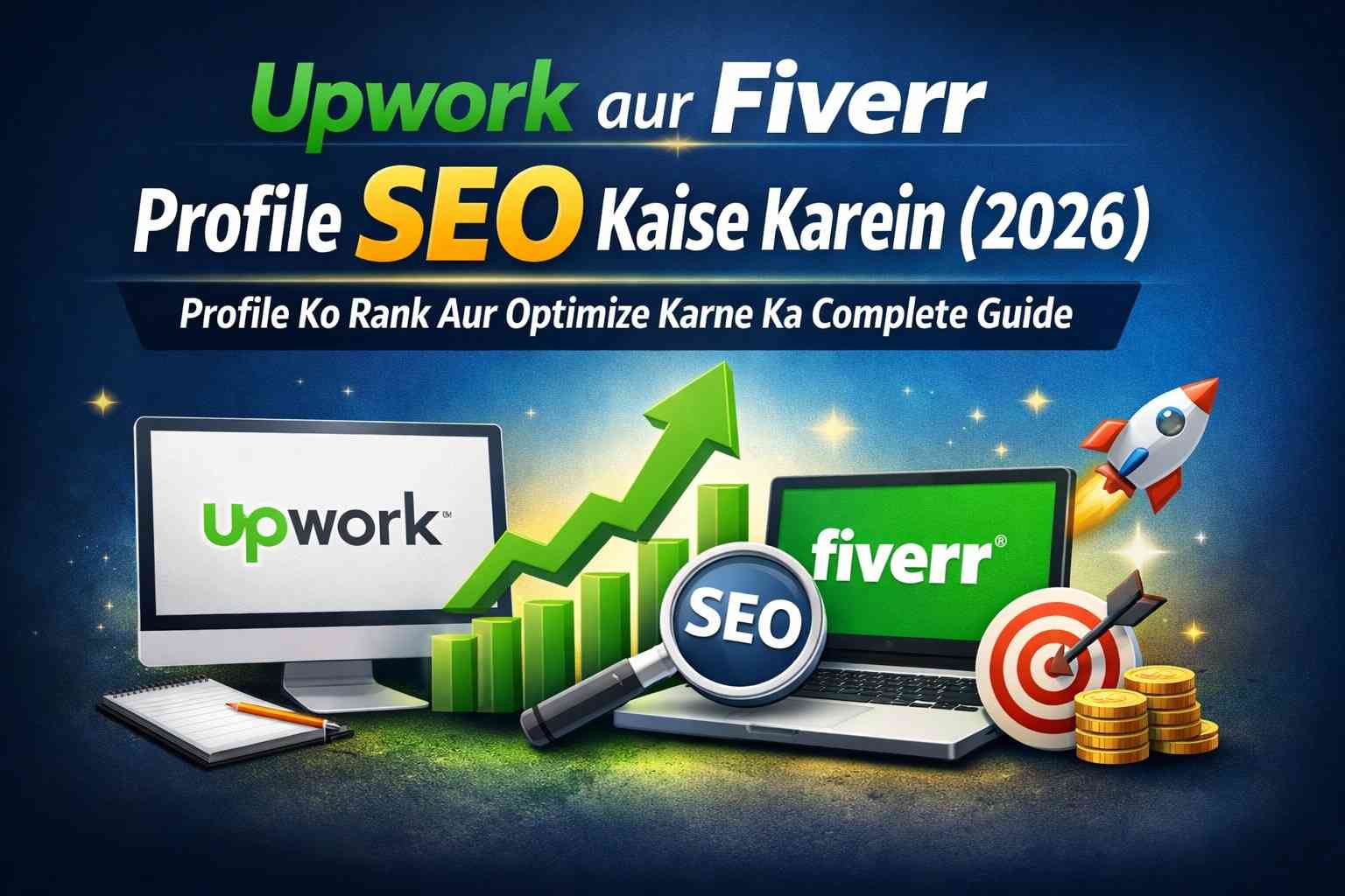Upwork aur Fiverr Profile SEO Kaise Karein (2026) – Profile Ko Rank Aur Optimize Karne Ka Complete Guide