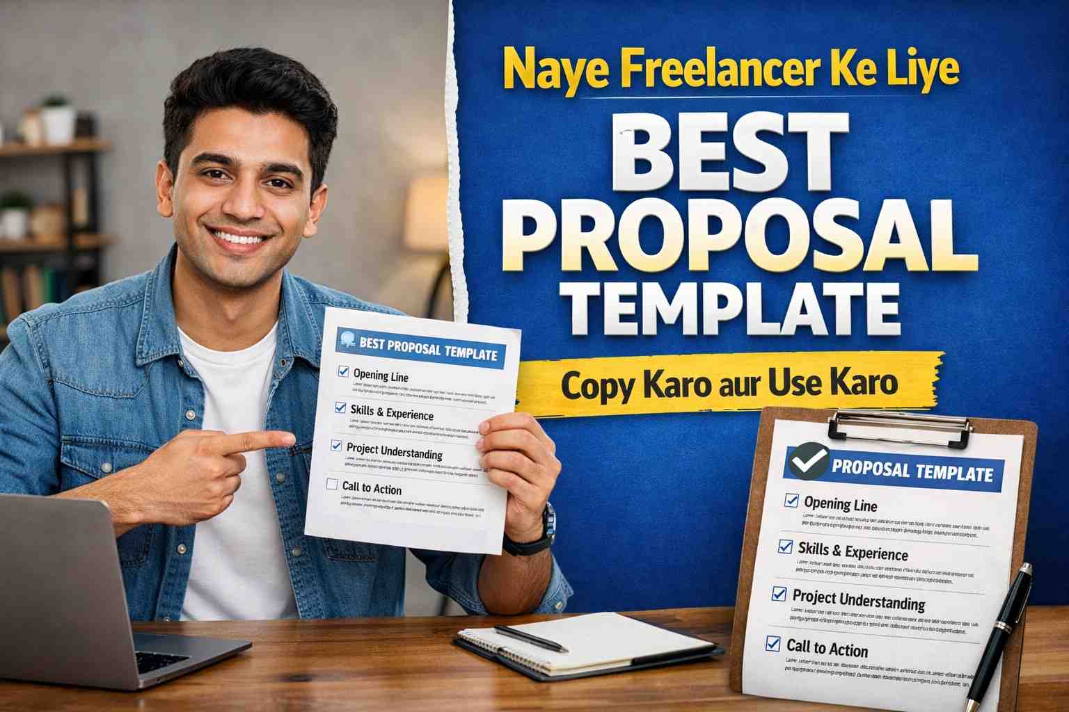 Naye Freelancer Ke Liye Best Proposal Template (2026) — Copy Karo aur Use Karo